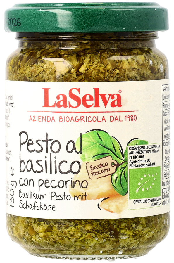 bio Basilikum Pesto mit Schafskäse  130g