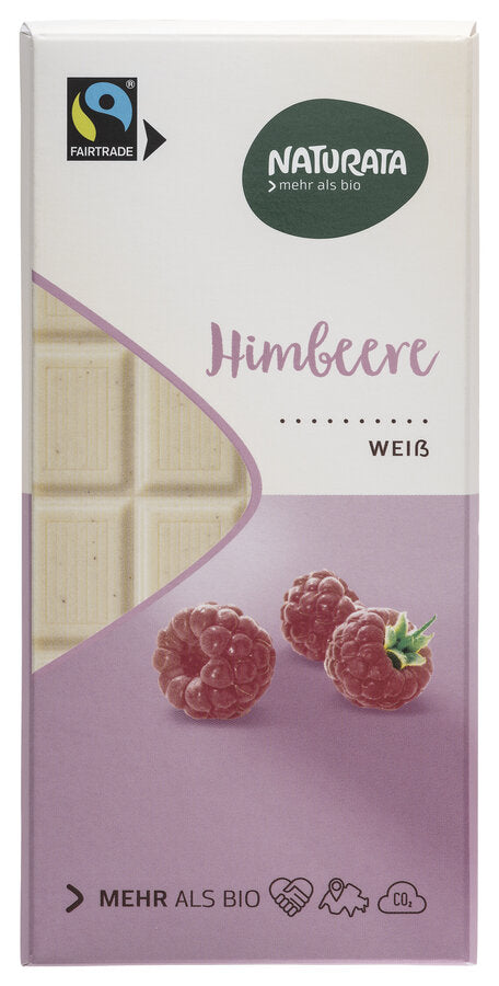 bio Chocolat Weiße Himbeere  100g