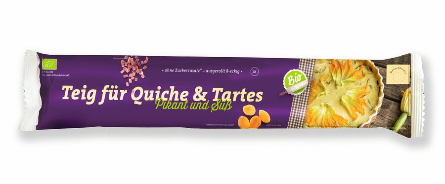 bio Frischer Teig für Quiches und Tartes  270g