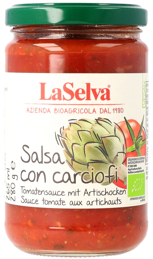 bio Tomatensauce mit Artischocken  280g