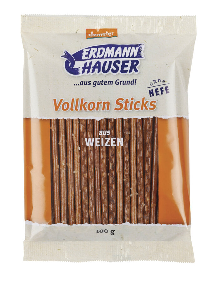 bio Weizen Vollkorn Sticks, hefefrei  100g