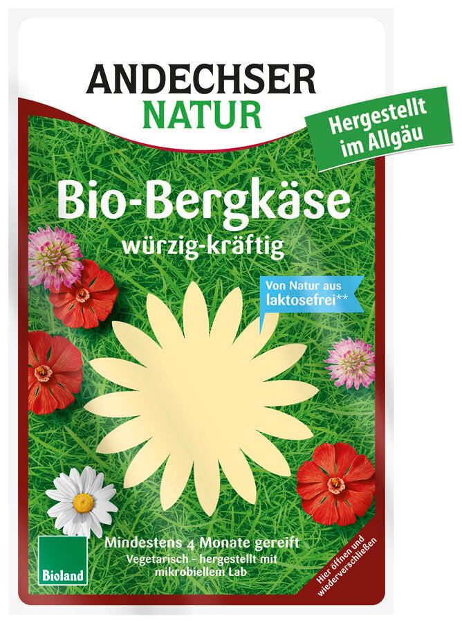 bio Bergkäse in Scheiben  125g