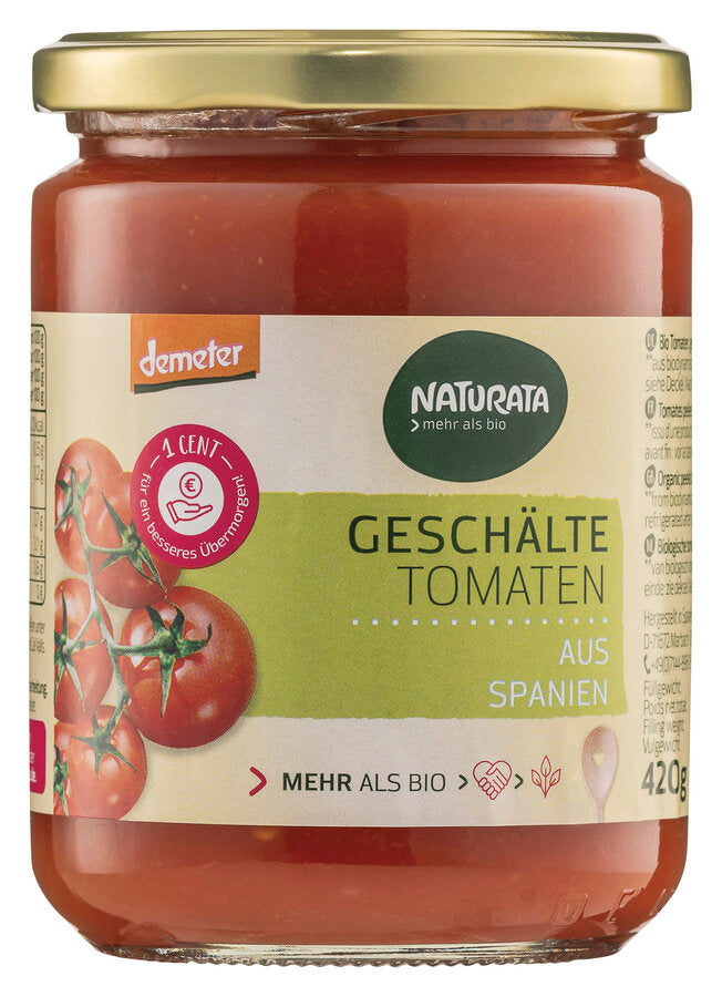 bio Geschälte Tomaten in Tomatensaft  420g
