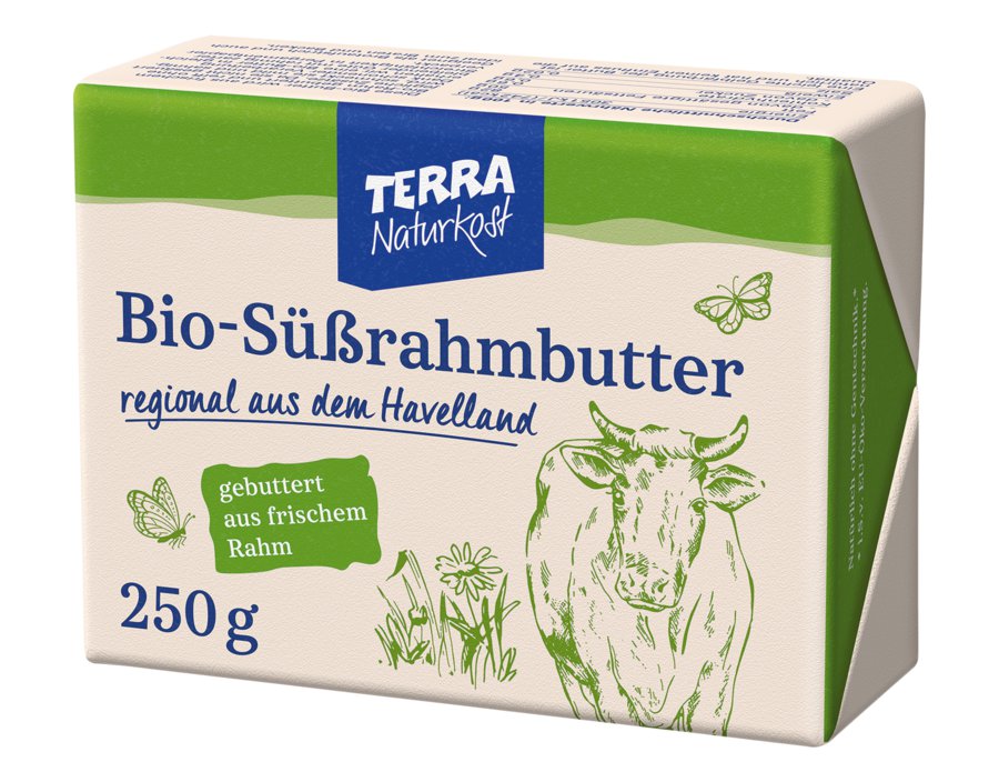 bio TERRA Süßrahm Butter  250g