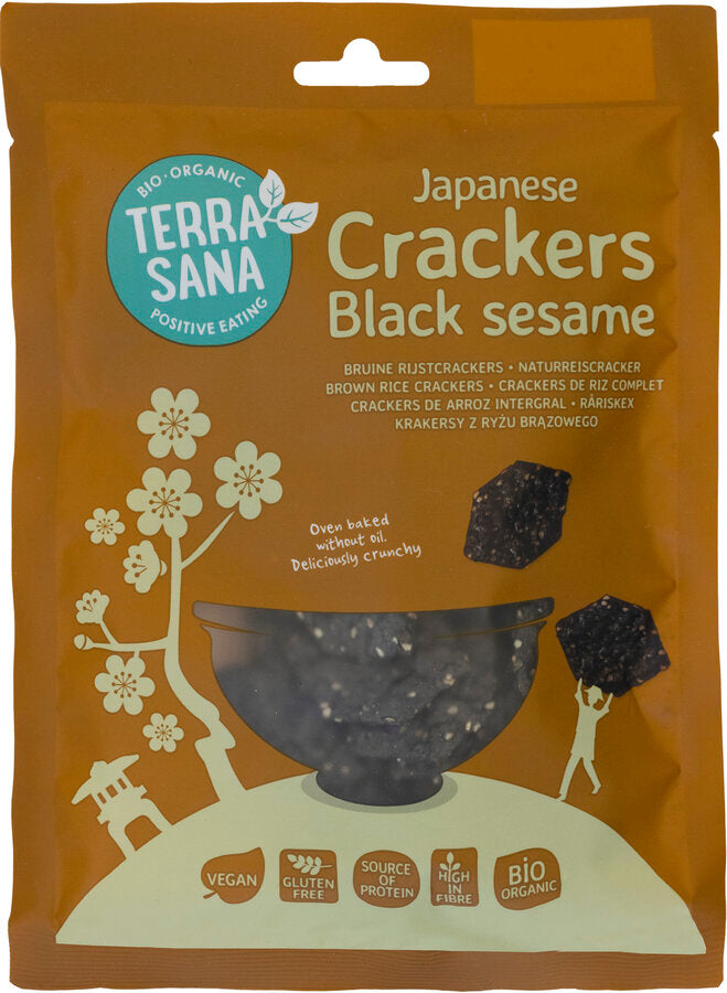 bio Naturreiscräcker mit schwarzem Sesam  60g