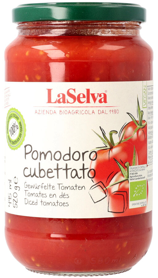 bio Pomodoro Cubettato - Tomaten, gewürfelt  520g