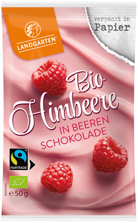 bio Himbeere in Beerenschokolade  50g