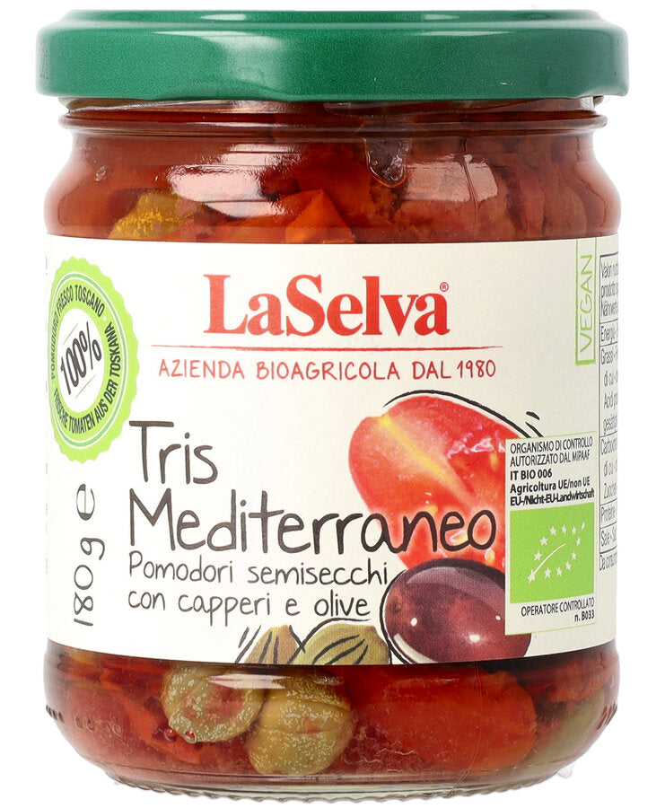 bio Tris Mediterraneo - Tomaten, Oliven, Kapern  180g