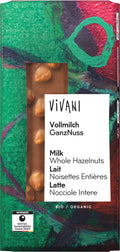 bio Vollmilch Schokolade mit ganzen Haselnüssen  100g
