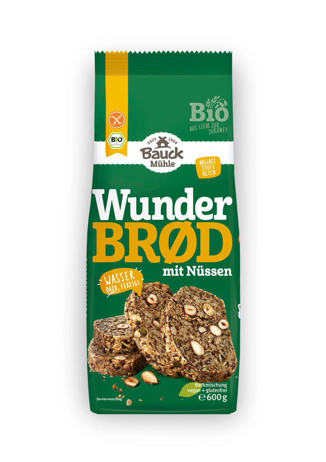 bio Wunderbrot mit Nüssen Backmischung  600g