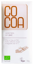 bio Weiße Tafel mit Zimt  50g