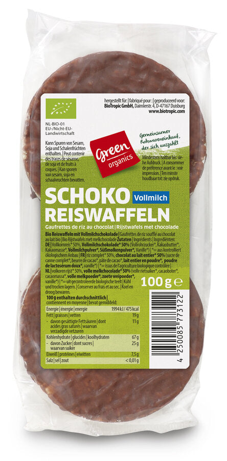 bio GREEN Schoko Reiswaffeln  100g