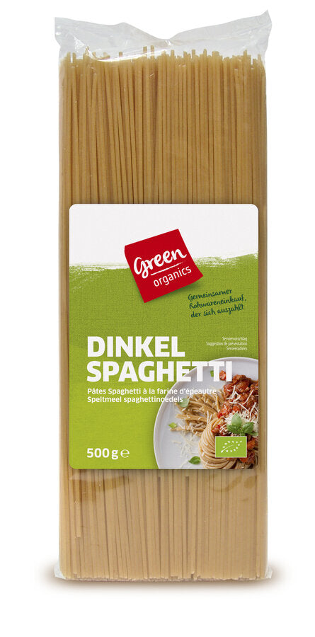 bio GREEN Dinkel Spaghetti, hell  500g