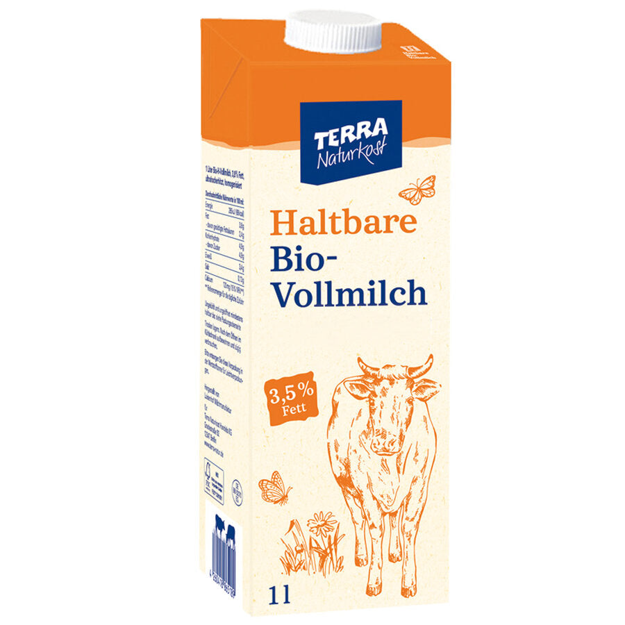 bio TERRA H-Milch Vollmilch, Karton 3,5%  1Ltr