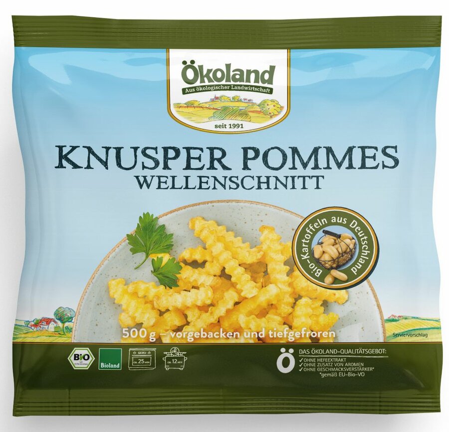 bio Pommes im Wellenschnitt 500g