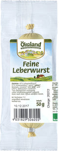 bio Leberwurst, fein  50g