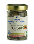 bio Grüne & Kalamata Oliven mit Chili & Kräutern  205g