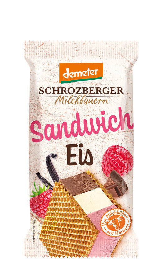bio Sandwich Eis Himbeer Vanille Schoko  120ml