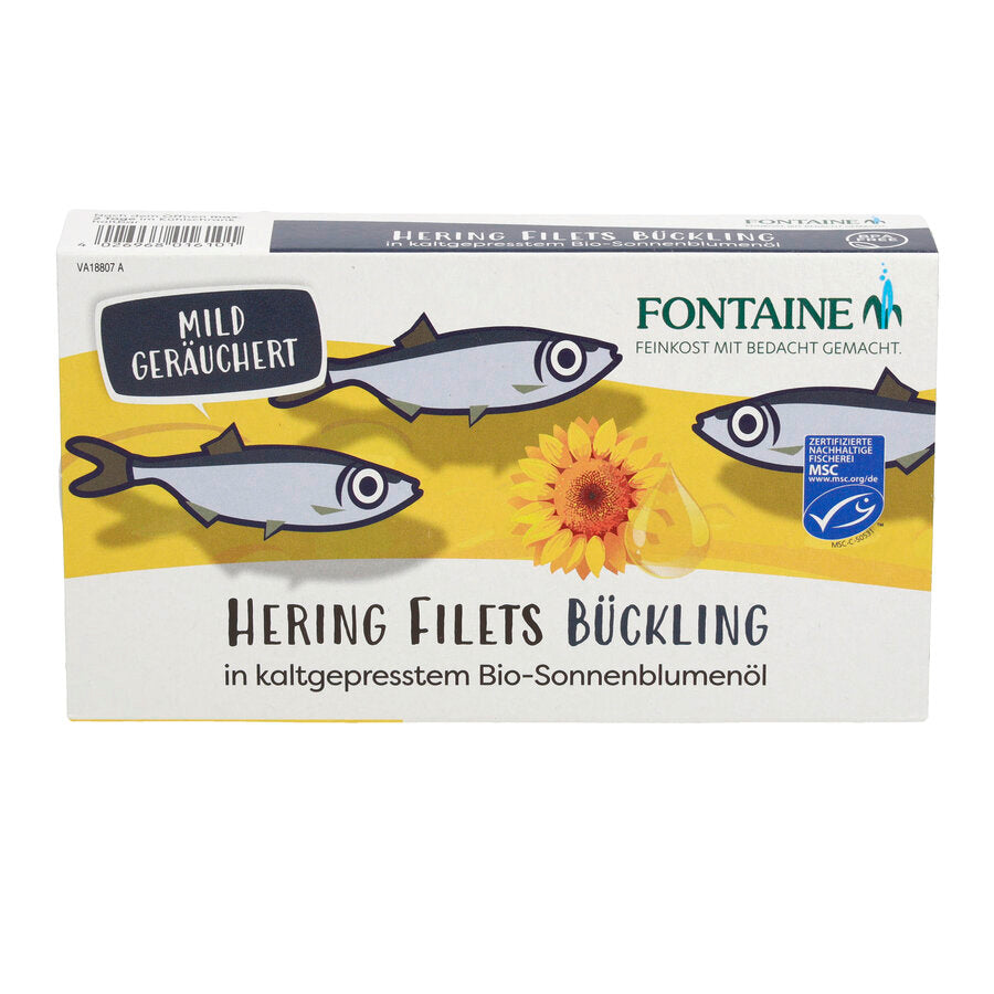 bio Bücklingsfilets in Bio Sonnenblumenöl  190g