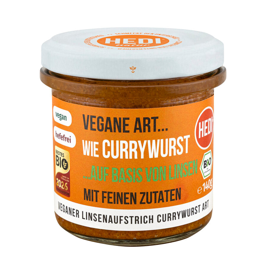 bio Vegane Art Currywurst mit feinen Zutaten  140g