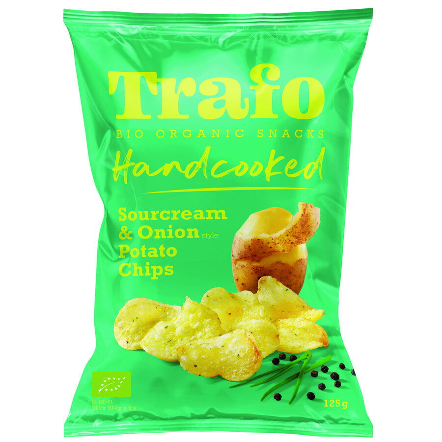 bio Handcooked Chips Sourcream & Onion  125g