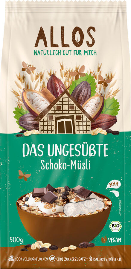 bio Das Ungesüßte Schoko Müsli  500g