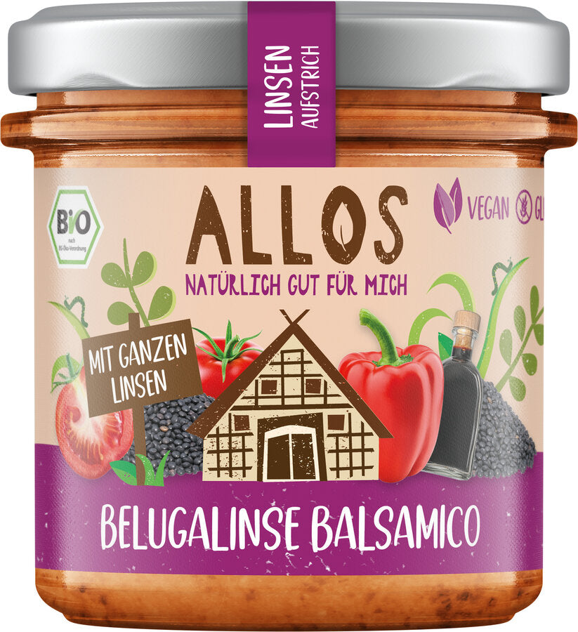 bio Linsen Aufstrich Belugalinse Balsamico  140g