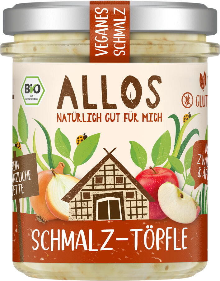 bio Schmalz Töpfle mit Zwiebeln und Äpfeln  150g