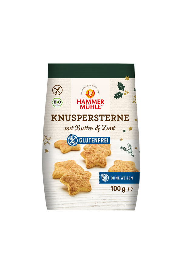 bio Knuspersterne mit Butter und Zimt  100g