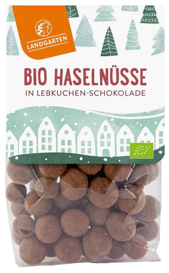 bio Haselnüsse in Lebkuchen Schokolade  160g