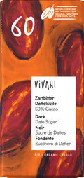 bio Zartbitter Dattelsüße 60% Cacao  80g
