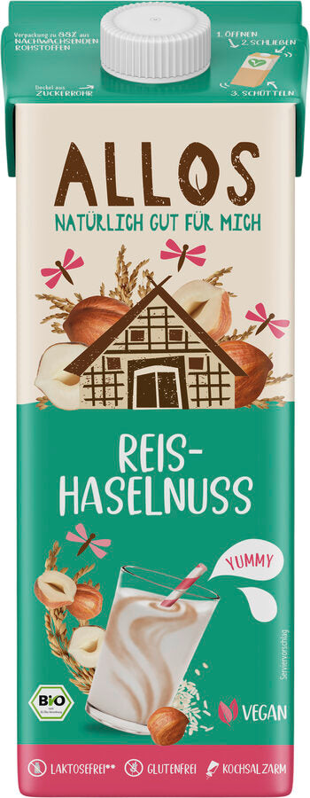 bio Reis Haselnuss Drink  1Ltr
