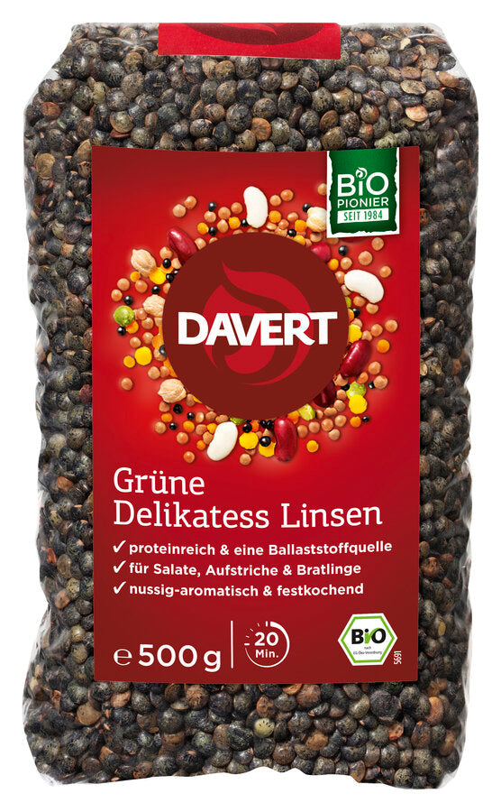 bio Grüne Delikatesslinsen  500g