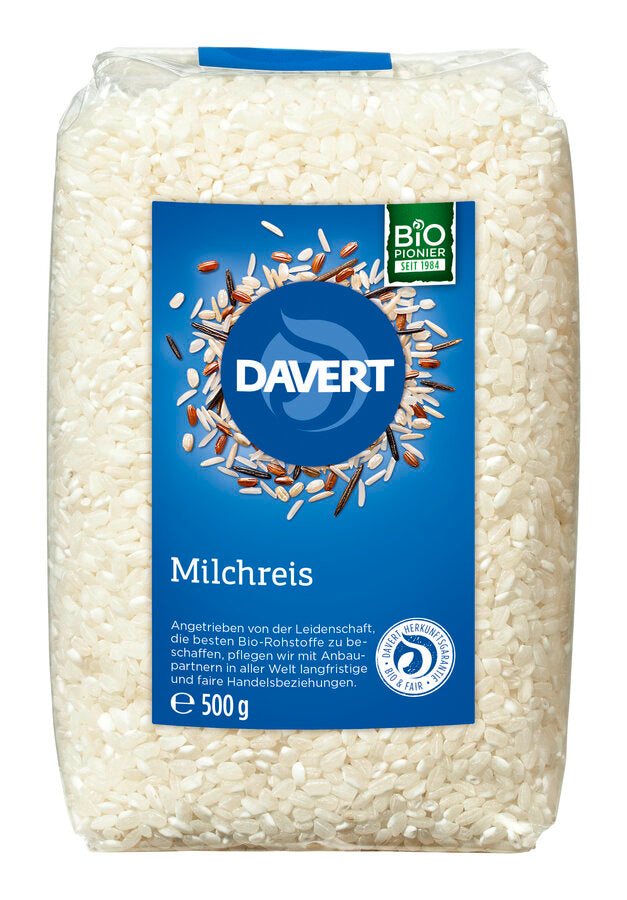 bio Milchreis, weiß, rund  500g