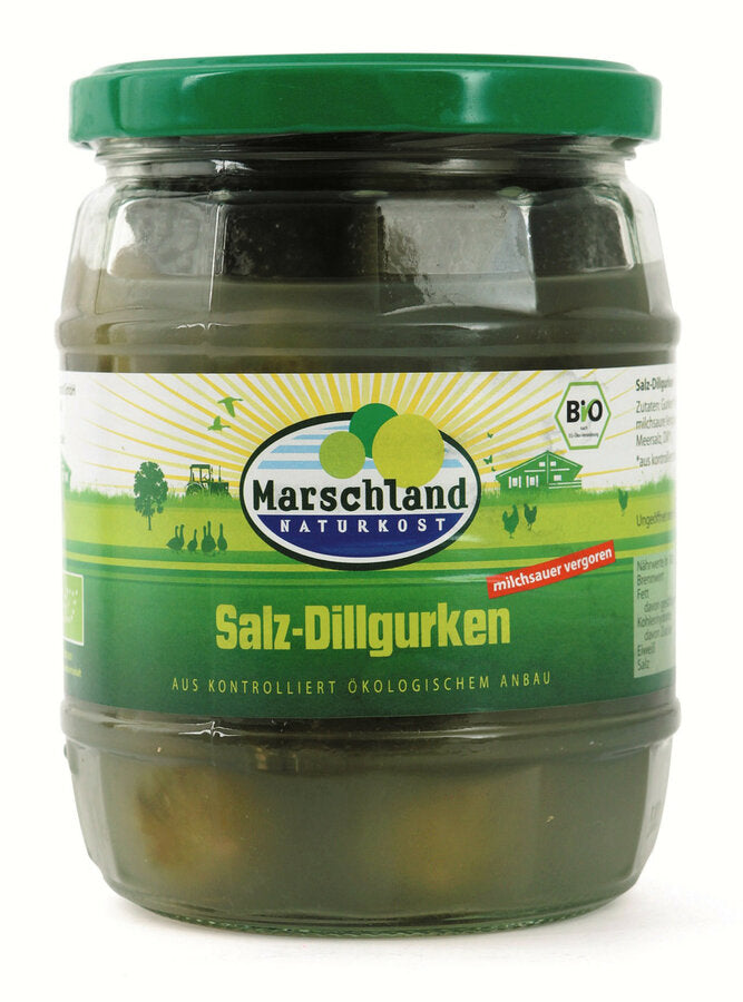 bio Salzgurken, milchsauer  580ml ATG 300g