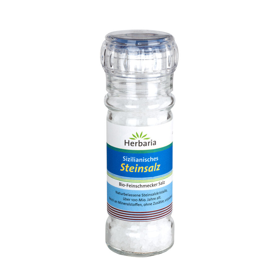 bio Sizilianisches Steinsalz, Gewürzmühle  100g