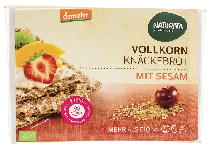 bio Sesam Vollkorn Knäckebrot, Demeter  250g