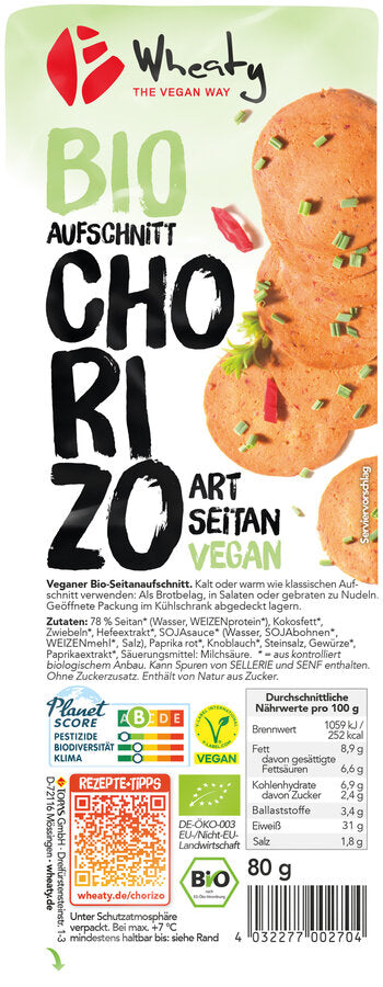 bio Vegane Chorizo  80g