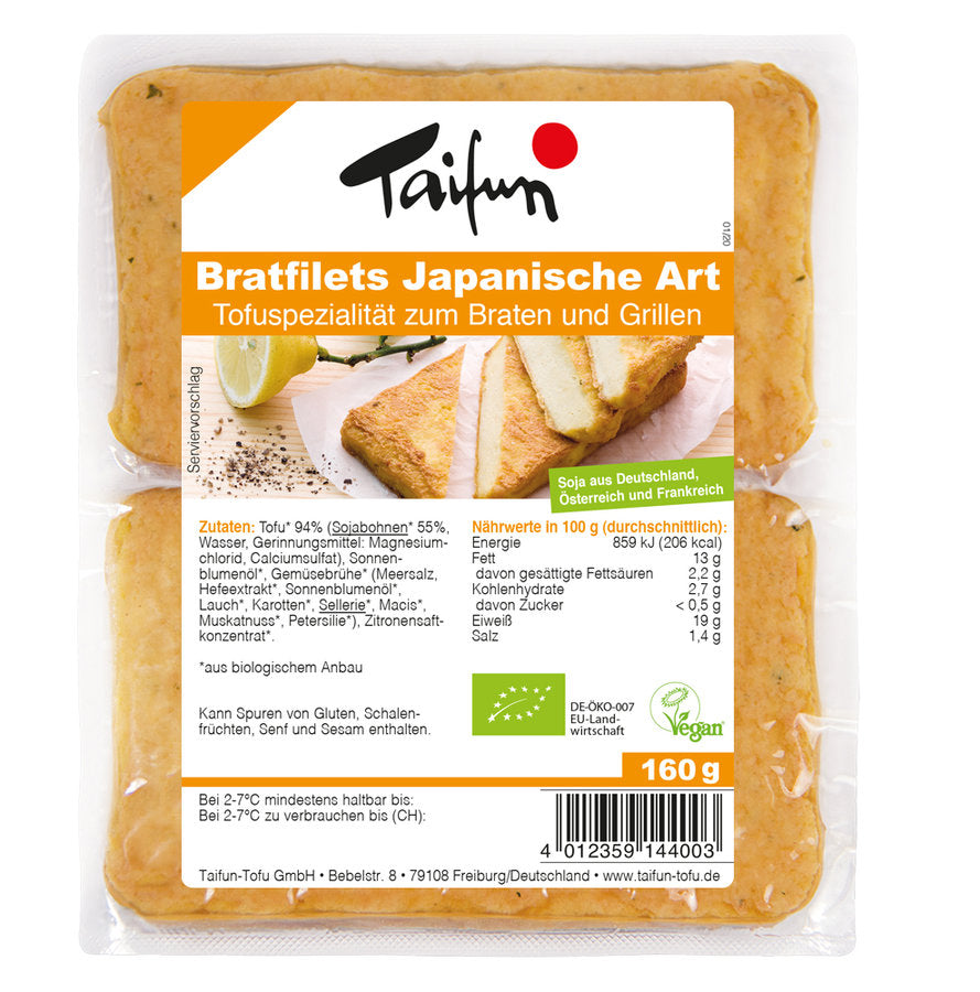 bio Tofu Bratfilets Japanische Art 2St.  160g