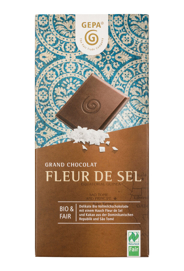 bio Fleur de Sel Vollmilchschokolade 37%  100g