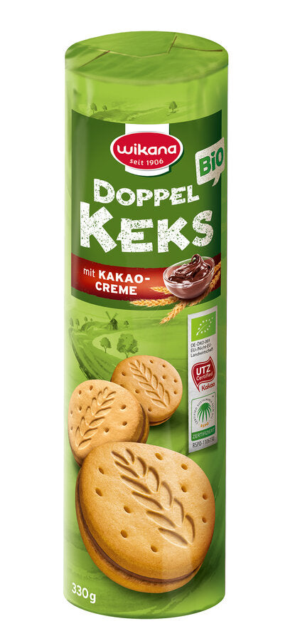 bio Doppelkeks mit Kakaocreme  330g