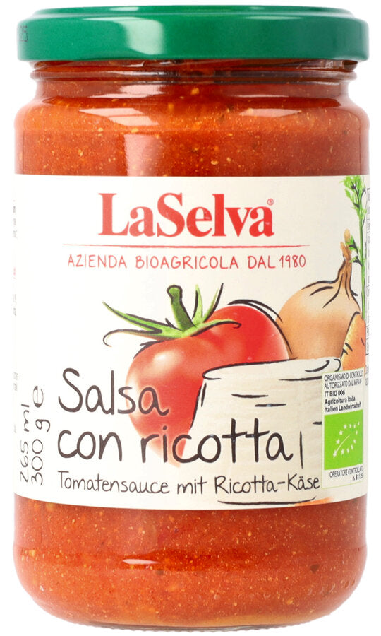 bio Tomatensauce mit Ricotta Käse  300g
