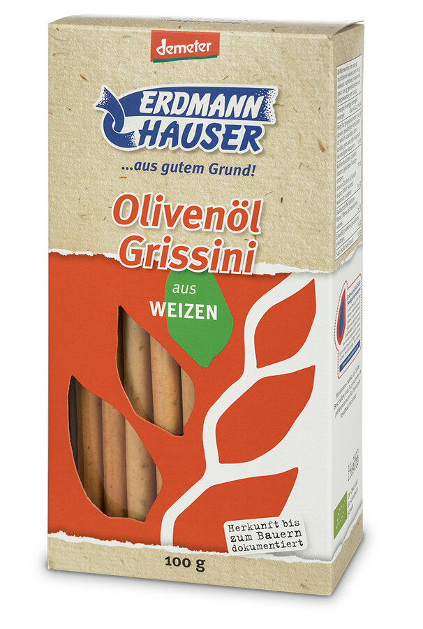bio Grissini mit Olivenöl  100g