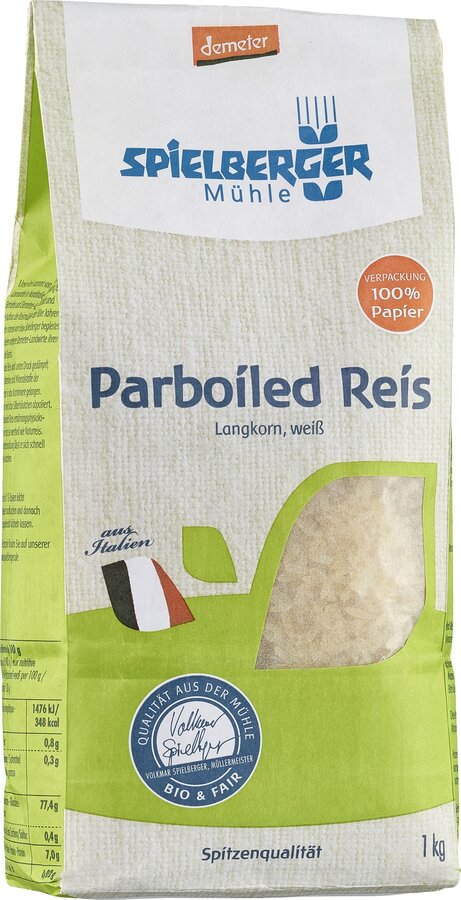 bio Parboiledreis Langkorn, weiß  1kg