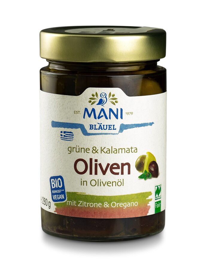 bio Oliven gemischt in Olivenöl  280g ATG 180g